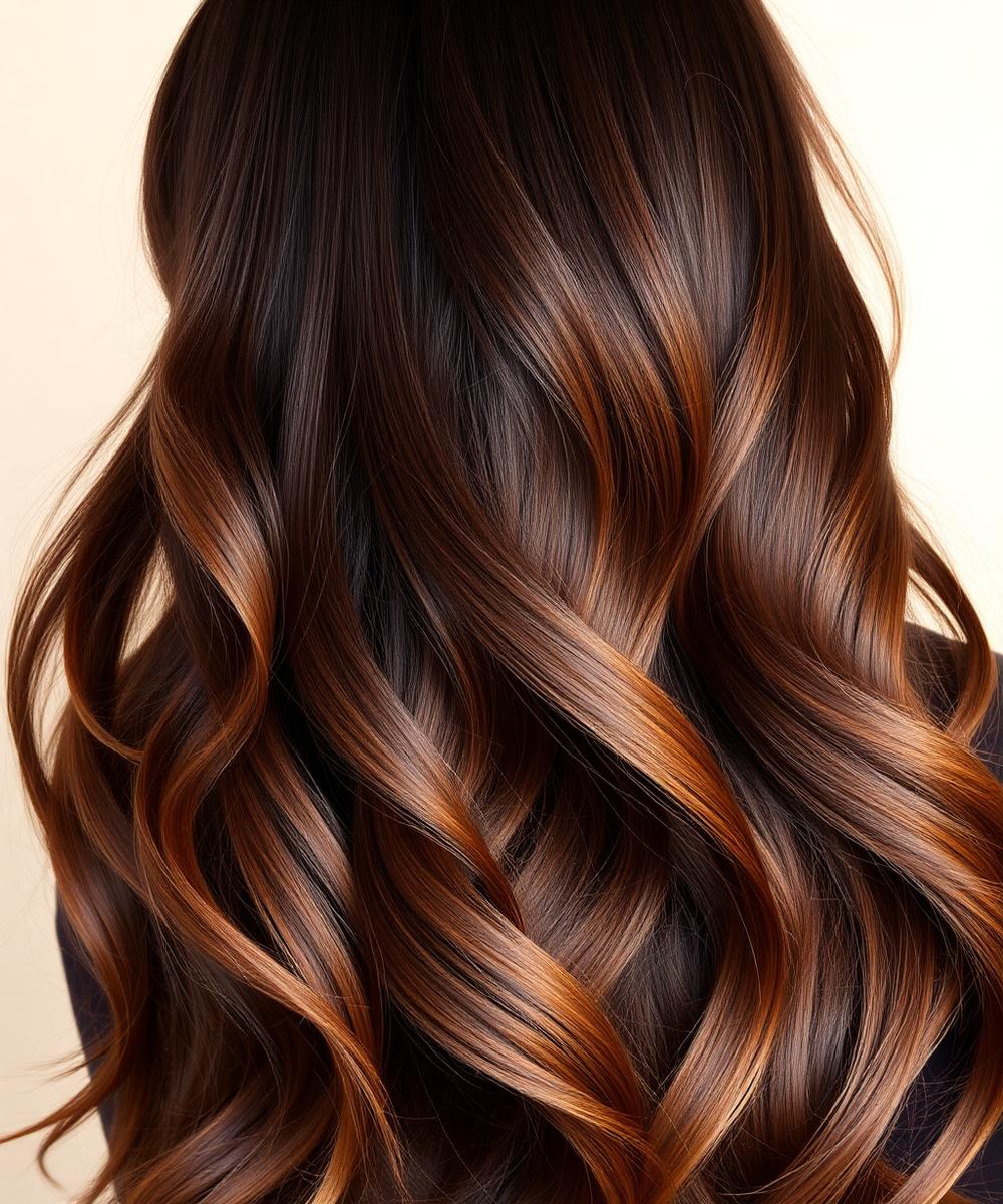 Glossy balayage hair transformation